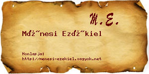 Ménesi Ezékiel névjegykártya